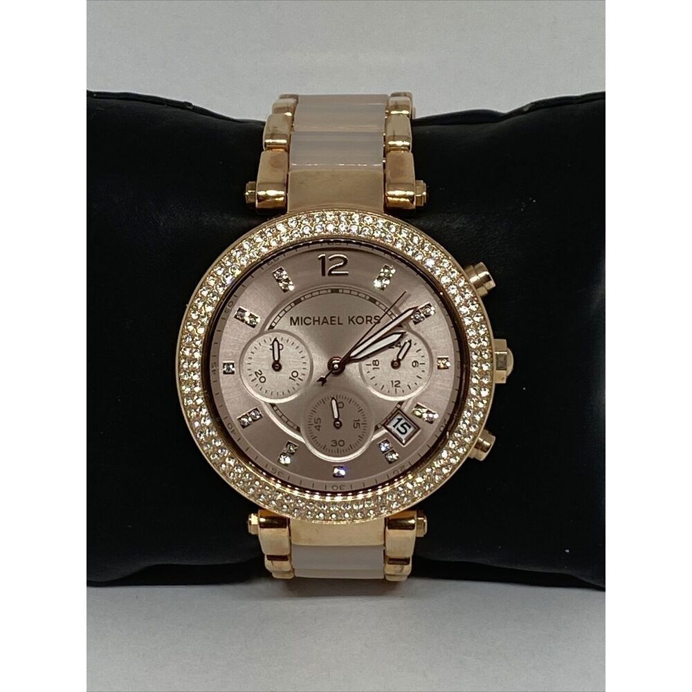 Michael Kors Parker MK5896 Womens Stainless Steel Analog Dial Quartz Watch WO303 - Picture 3 of 12